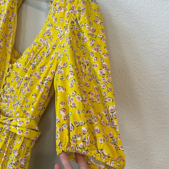 Nicholas The Celie Maxi Dress Hastings Yellow Floral Print Linen Blend Size 4 - Picture 5 of 13